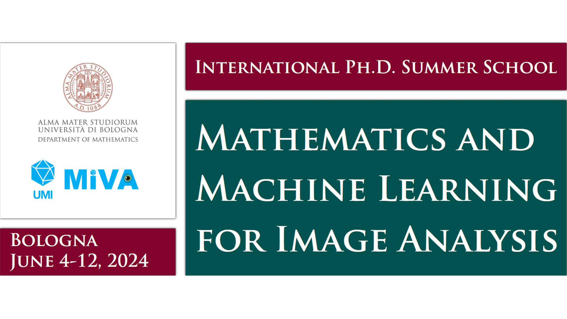 Esaote, affiliata dello Spoke 2, alla Ph.D. Summer School “Mathematics and machine learning for image analysis” dell’Università di Bologna