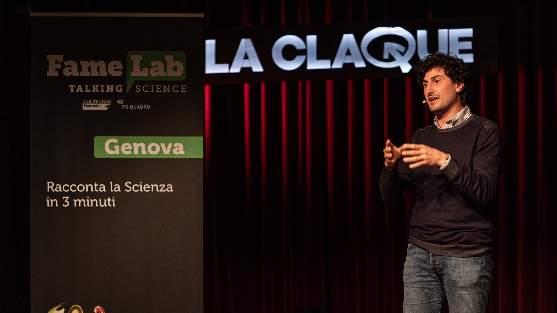 RAISE at the FameLab national final at Genoa's Teatro della Tosse