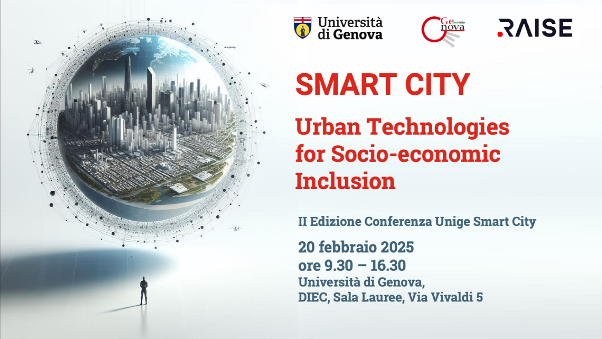 II edizione della conferenza “Smart City” UniGe con prodotti della ricerca di RAISE